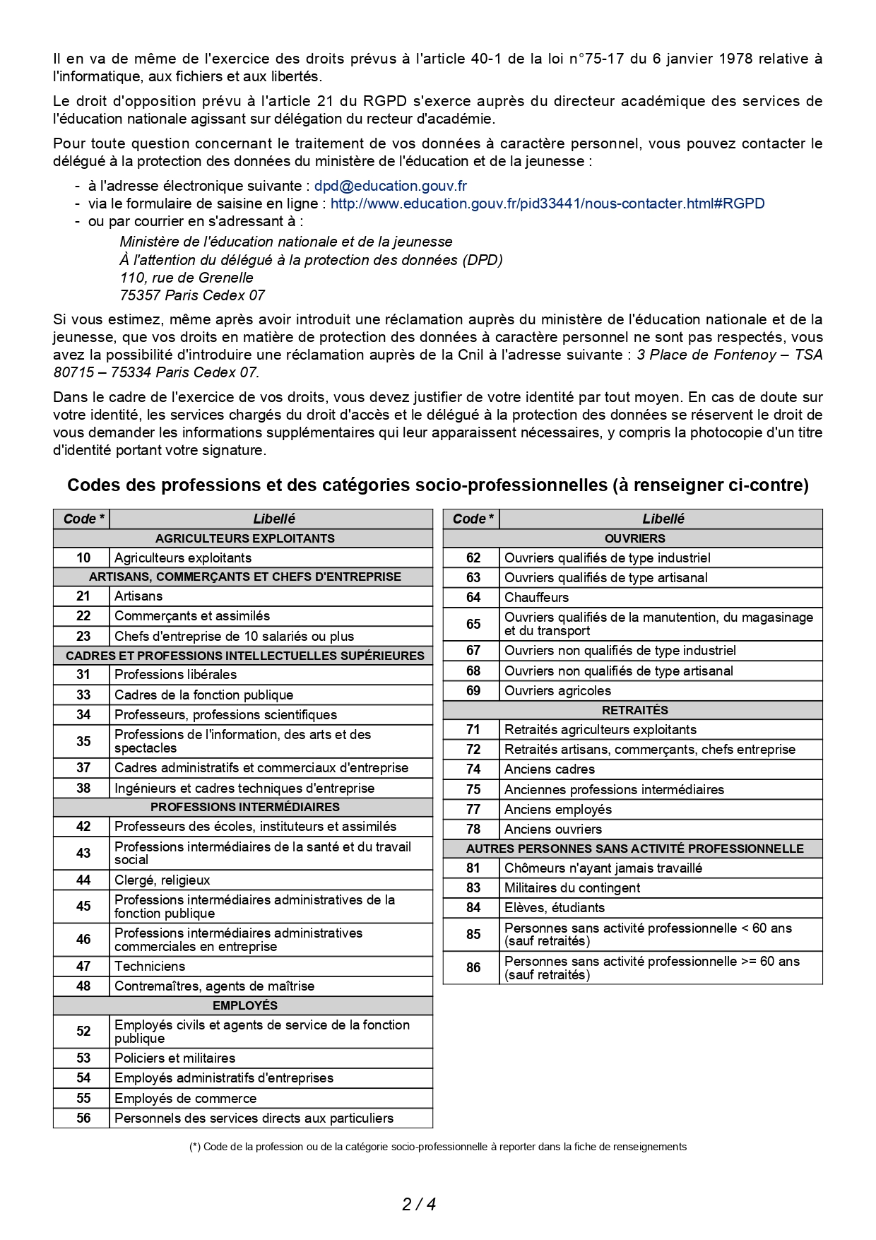 inscription école 25-26 2