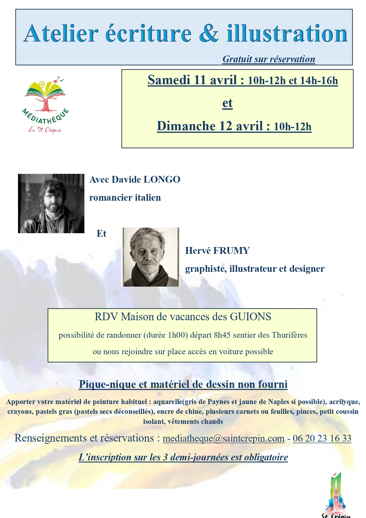 atelier écriture médiathèque